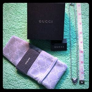 Gucci Sterling Silver Butterfly Charm Necklace